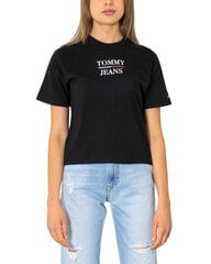 Футболка женская Tommy Hilfiger Jeans, черная цена и информация | Женские блузки, рубашки | pigu.lt