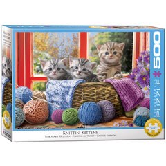 Dėlionė Eurographics, 6500-5500, Knittin` Kittens, 500 d. kaina ir informacija | Dėlionės (puzzle) | pigu.lt