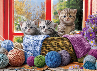 Dėlionė Eurographics, 6500-5500, Knittin` Kittens, 500 d. kaina ir informacija | Dėlionės (puzzle) | pigu.lt