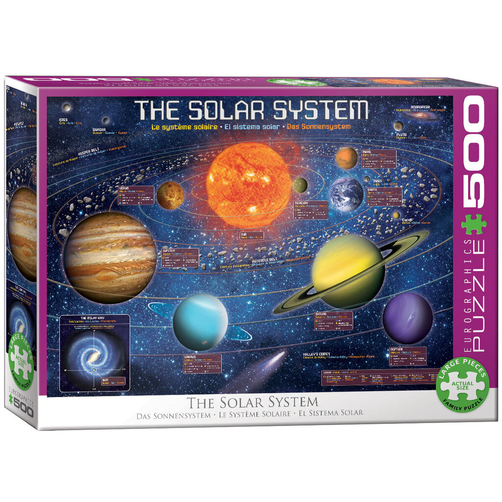 Dėlionė Eurographics, 6500-5369, The Solar System, 500 d. kaina ir informacija | Dėlionės (puzzle) | pigu.lt