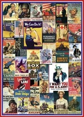 Dėlionė Eurographics, 6000-0937, World War I & II Vintage Posters, 1000 d. kaina ir informacija | Dėlionės (puzzle) | pigu.lt