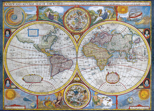 Dėlionė Eurographics, 6000-2006, Antique World Map, 1000 d. kaina ir informacija | Dėlionės (puzzle) | pigu.lt