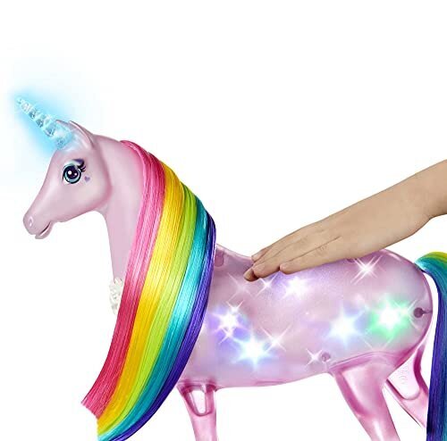 Barbie – „Dreamtopia Magic Light Unicorn“ su prisilietimo funkcija, šviesa ir garsu, lėlės žaislas ir lėlių priedai цена и информация | Žaislai mergaitėms | pigu.lt