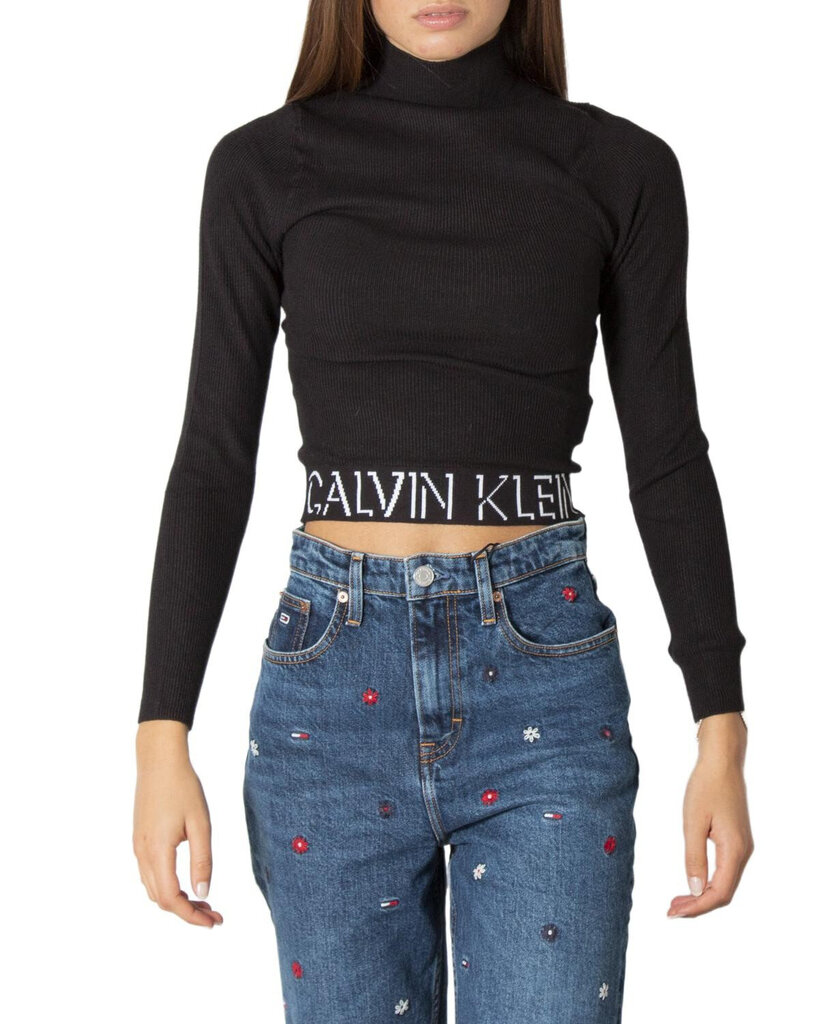 Megztinis moterims Calvin Klein Jeans, juodas цена и информация | Megztiniai moterims | pigu.lt