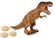 Baterija valdomas dinozauras tiranozauras, deda rudus kiaušinius su garais kaina ir informacija | Žaislai berniukams | pigu.lt