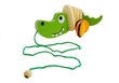 Medinis krokodilas ant ratų, 18 cm kaina ir informacija | Žaislai kūdikiams | pigu.lt