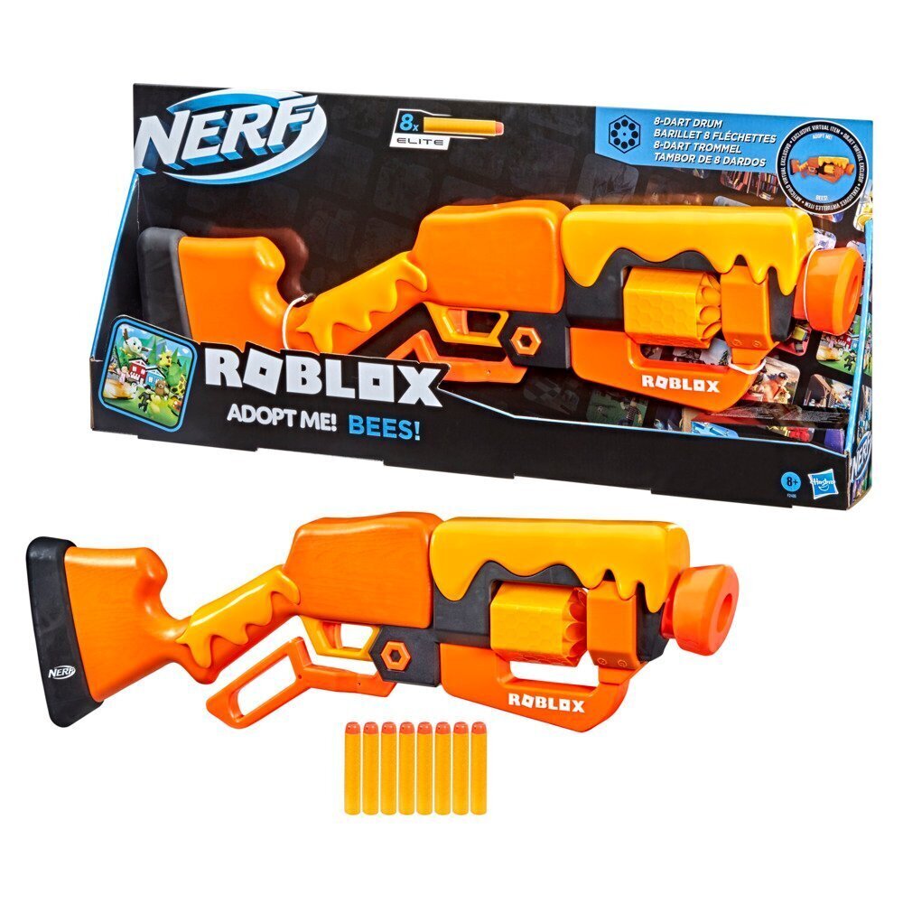 Žaislinis šautuvas Nerf Rolbox Adopt Me Bees, F2486EU4 kaina ir informacija | Žaislai berniukams | pigu.lt