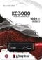 SSD|KINGSTON|KC3000|1TB|M.2|NVMe|3D TLC|Write speed 6000 MBytes/sec|Read speed 7000 MBytes/sec|TBW 800 TB|MTBF 1800000 hours|SKC3000S/1024G цена и информация | Vidiniai kietieji diskai (HDD, SSD, Hybrid) | pigu.lt