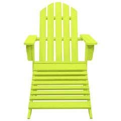 Sodo Adirondack kėdė su otomane, žalia kaina ir informacija | Lauko kėdės, foteliai, pufai | pigu.lt