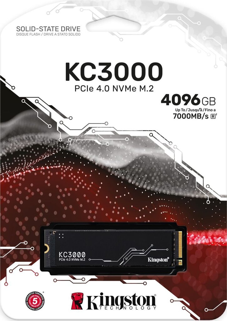SSD|KINGSTON|KC3000|4TB|M.2|PCIE|NVMe|3D TLC|Įrašymo sparta 7000 MB/sec|skaitymo sparta 7000 MB/sec|3,5 mm|MTBF 1800000 valandų|SKC3000D/4096G kaina ir informacija | Vidiniai kietieji diskai (HDD, SSD, Hybrid) | pigu.lt