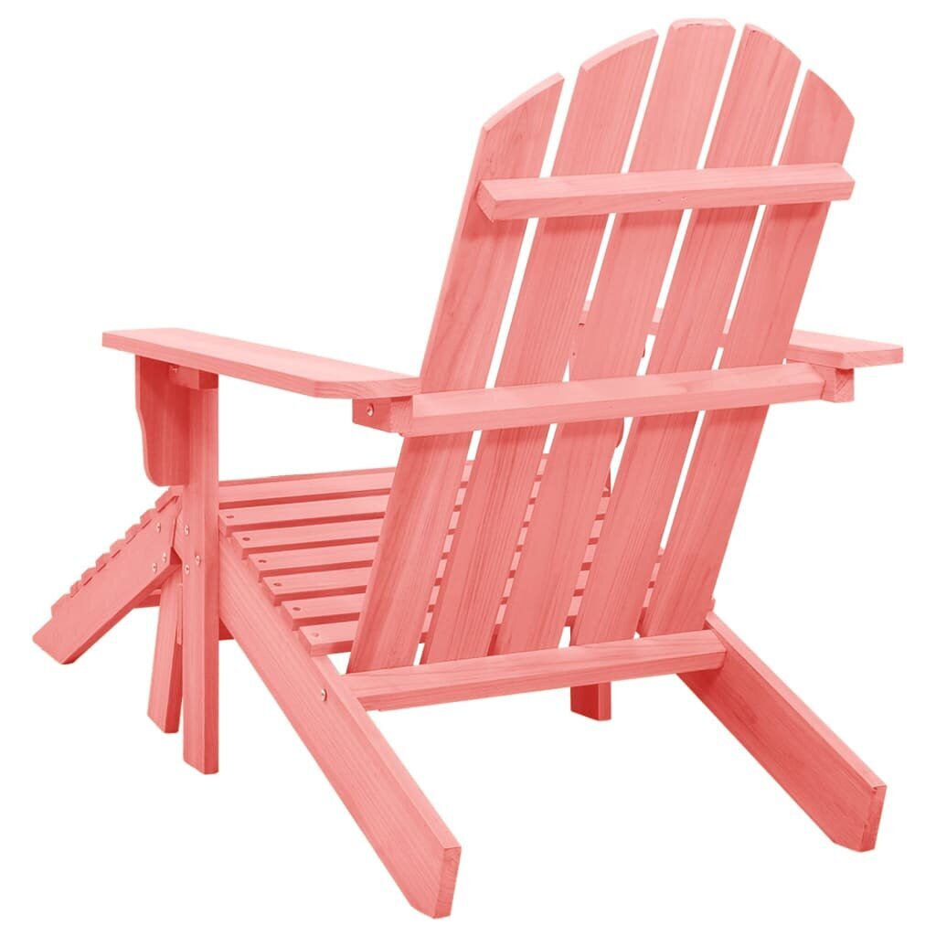 Sodo Adirondack kėdė su otomane, rožinė цена и информация | Lauko kėdės, foteliai, pufai | pigu.lt