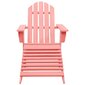 Sodo Adirondack kėdė su otomane, rožinė цена и информация | Lauko kėdės, foteliai, pufai | pigu.lt