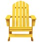 Supama sodo Adirondack kėdė, geltona kaina ir informacija | Lauko kėdės, foteliai, pufai | pigu.lt