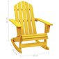 Supama sodo Adirondack kėdė, geltona kaina ir informacija | Lauko kėdės, foteliai, pufai | pigu.lt