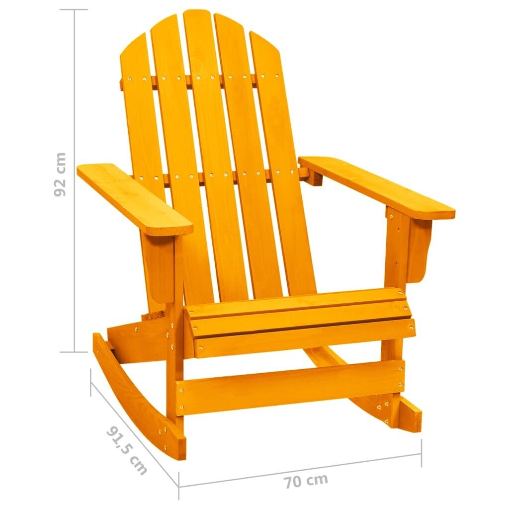 Supama sodo Adirondack kėdė, oranžinė kaina ir informacija | Lauko kėdės, foteliai, pufai | pigu.lt