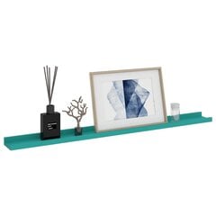 Sieninės lentynos, 100x9x3 cm, 2 vnt, mėlynos цена и информация | Полки | pigu.lt