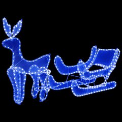 Kalėdinė lempučių ekspozicija elnias ir rogės kaina ir informacija | Kalėdinės dekoracijos | pigu.lt