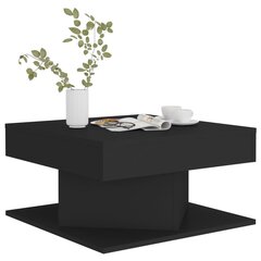 Kavos staliukas, juodos spalvos, 57x57x30cm kaina ir informacija | Kavos staliukai | pigu.lt
