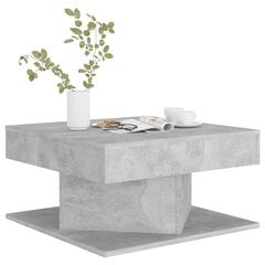 Kavos staliukas, betono pilkos spalvos, 57x57x30cm, mdp цена и информация | Журнальные столы | pigu.lt