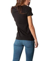 Marškinėliai moterims Tommy Hilfiger Jeans, juodi kaina ir informacija | Palaidinės, marškiniai moterims | pigu.lt