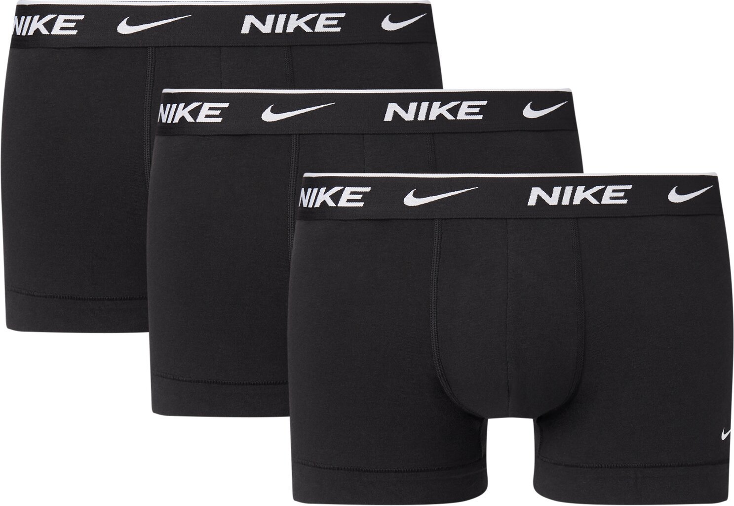Nike vyriški bokseriai EVERYDAY COTTON STRETCH TRUNK 3 vnt, juodi цена и информация | Trumpikės | pigu.lt
