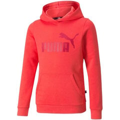 Džemperis mergaitėms Puma ESS Logo Hoodie FL Jr 587031 35, raudonas kaina ir informacija | Megztiniai, bluzonai, švarkai mergaitėms | pigu.lt