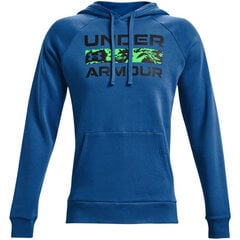 Свитер мужской Under Armour Rival FLC Signature HD M 1366 363 432, синий цена и информация | Мужские толстовки | pigu.lt