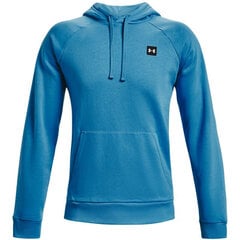 Džemperis vyrams Under Armor Rival Fleece Hoodie M 1357092 422, mėlynas kaina ir informacija | Džemperiai vyrams | pigu.lt