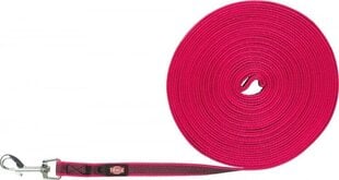 Поводок Trixie Tracking, резиновый, S-M, 1 м/15 мм, розовый цена и информация | Поводки для собак | pigu.lt
