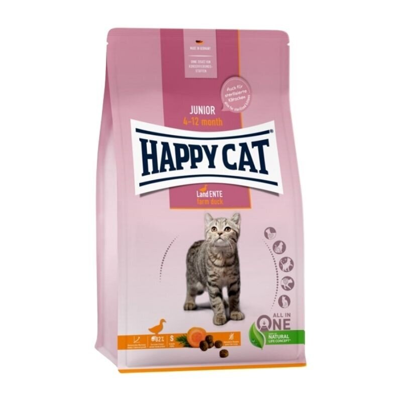 Happy Cat Junior LandEnte jauniems kačiukams su antiena, 4 kg цена и информация | Sausas maistas katėms | pigu.lt