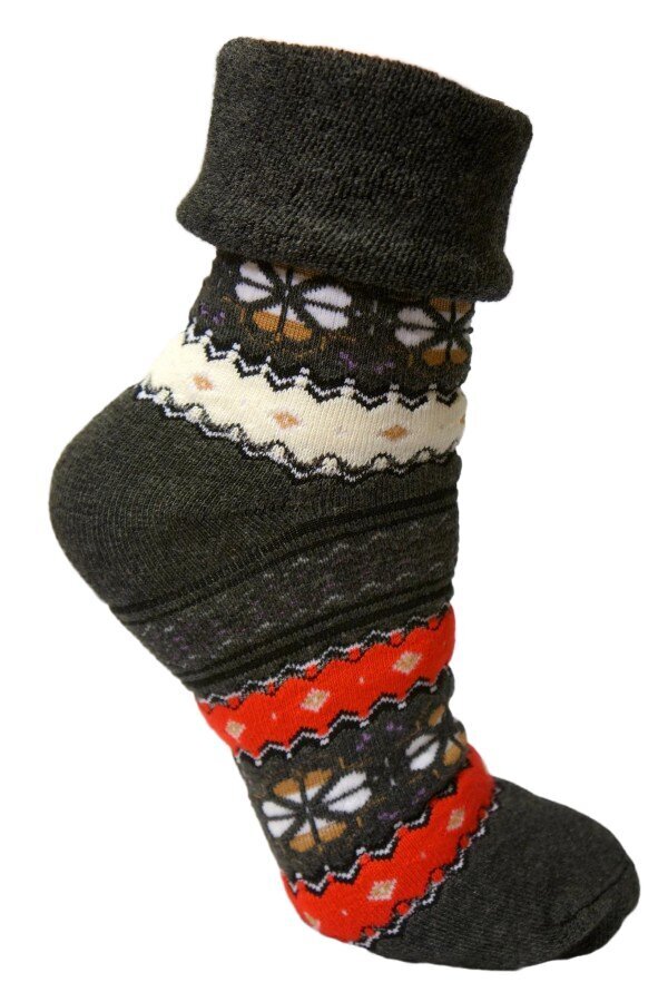 Šiltos kilpinės kojinės su atvartu, juodos kaina ir informacija | Moteriškos kojinės | pigu.lt