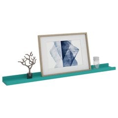Sieninės lentynos, 80x9x3 cm, 4 vnt, mėlynos цена и информация | Полки | pigu.lt