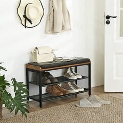 Полка для обуви-диван LBS75X, коричневый/черный цена и информация | Nenurodyta Мебель и домашний интерьер | pigu.lt