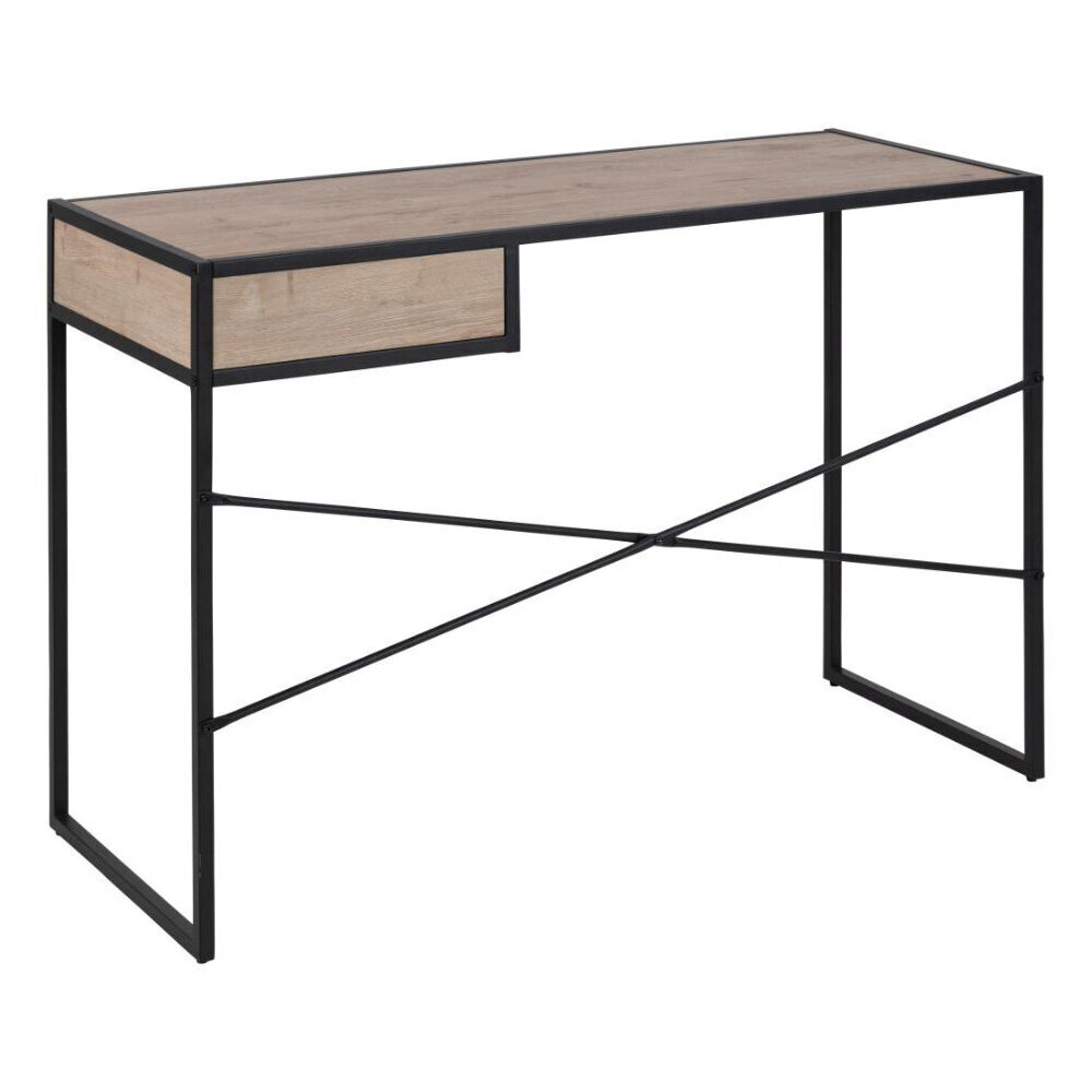 Rašomasis stalas Selsey Seaford, rudas/juodas kaina ir informacija | Kompiuteriniai, rašomieji stalai | pigu.lt
