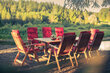 Sodo / terasos baldų komplektas "Bavaria 8" rudas, Folkland Home kaina ir informacija | Lauko baldų komplektai | pigu.lt