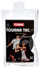 Обмотки для теннисной ракетки Tourna Tac XL, 10 шт., Черные цена и информация | Товары для большого тенниса | pigu.lt