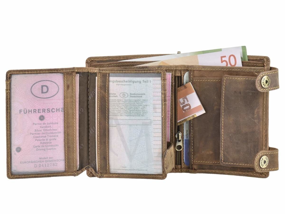 Odinė piniginė vyrams GreenBurry Vintage 1796A-RI-25 цена и информация | Vyriškos piniginės, kortelių dėklai | pigu.lt