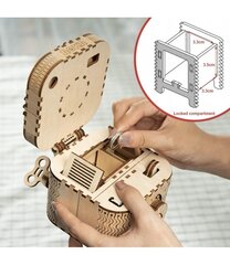 3D medinė dėlionė - dėžutė, 123 det. kaina ir informacija | Dėlionės (puzzle) | pigu.lt