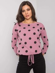 Женская блуза в горошек RUE PARIS, пыльно-розовая цена и информация | Женские блузки, рубашки | pigu.lt