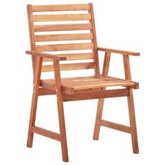 Lauko valgomojo kėdės, 8 vnt, rudos цена и информация | Садовые стулья, кресла, пуфы | pigu.lt
