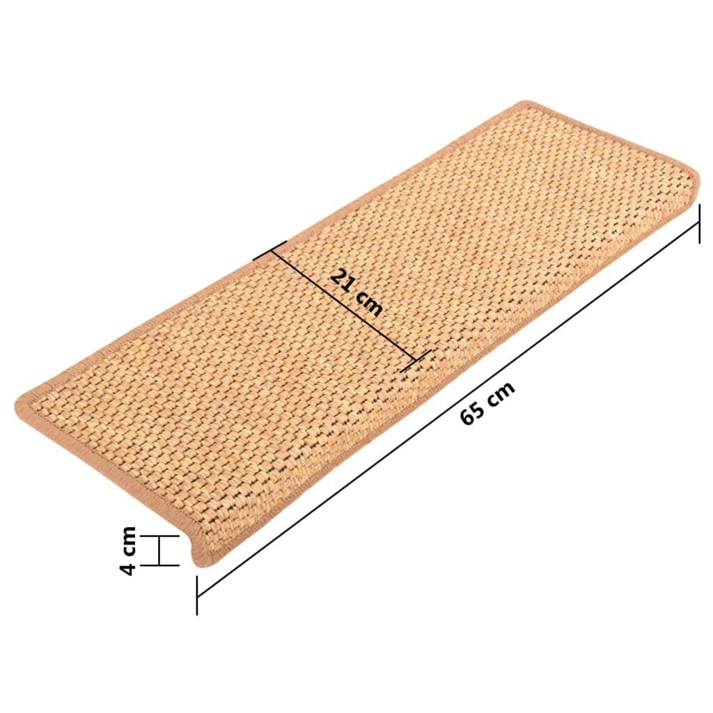 Lipnūs laiptų kilimėliai 65x25 cm, 15 vnt kaina ir informacija | Kilimai | pigu.lt