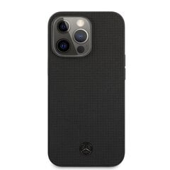 Чехол для телефона MEHCP13LMBLBK Mercedes Genuine Leather Meshed Hard Case for iPhone 13 Pro Black цена и информация | Чехлы для телефонов | pigu.lt