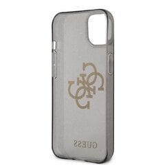 Guess TPU Big 4G Full Glitter Case, skirtas iPhone 13 Mini, juodas kaina ir informacija | Telefono dėklai | pigu.lt