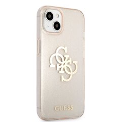 Guess TPU Big 4G Full Glitter Case, skirtas iPhone 13 Mini, auksinis kaina ir informacija | Telefono dėklai | pigu.lt