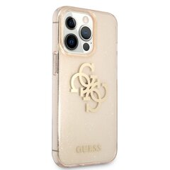 Челси GUHCP13LPCUGL4GGO Guess TPU Big 4G Full Glitter Case for iPhone 13 Pro Gold цена и информация | Чехлы для телефонов | pigu.lt