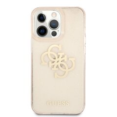 Guess TPU Big 4G Full Glitter Case, skirtas iPhone 13 Pro, auksinis kaina ir informacija | Telefono dėklai | pigu.lt