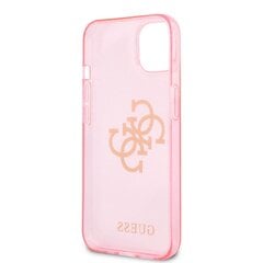 Guess TPU Big 4G Full Glitter Case, skirtas iPhone 13 Mini, rožinis kaina ir informacija | Telefono dėklai | pigu.lt