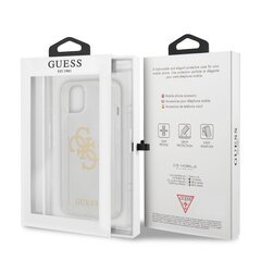 Guess TPU Big 4G Full Glitter Case, skirtas iPhone 13 Mini, skaidrus kaina ir informacija | Telefono dėklai | pigu.lt