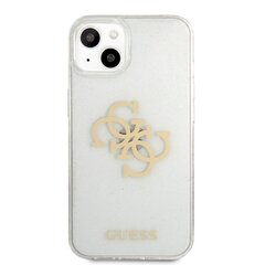 Guess TPU Big 4G Full Glitter Case, skirtas iPhone 13 Mini, skaidrus kaina ir informacija | Telefono dėklai | pigu.lt