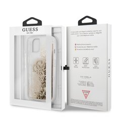 Чехол GUHCP13SLG4GGO Guess TPU Big 4G Liquid Glitter Gold Case for iPhone 13 Mini Transparent цена и информация | Чехлы для телефонов | pigu.lt